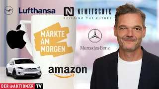 Märkte am Morgen: Tesla, Amazon, Apple, Lufthansa, Mercedes-Benz, Adidas, Nemetschek, Vonovia