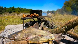 PESCA, Cocina y Campamento en rio Gualeguay, PESCADO FRITO, Fritanga, BAGRES, Pesca de Barrio 2023