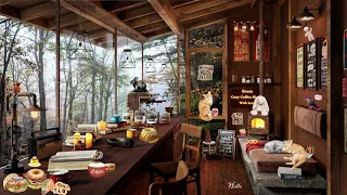 Cottage Study Room Ambience ASMR | Soft Raining, Crackling Fireplace Sounds Page Turning & More