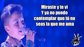 Juanse Laverde   Cómo Mirarte Letra  Final La Voz Kids Colombia