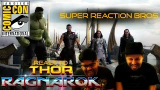 SUPER REACTION BROS REACT & REVIEW Thor Ragnarok Official Comic Con Trailer!!!!