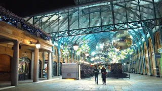 London’s Covent Garden Christmas Lights & 60-foot Tree ✨ Eerie Lockdown Walk