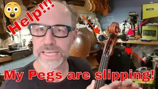 Help my pegs are slipping!! My violin will not stay in tune!! - Quick fix for slipping pegs