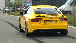520HP Audi S7 with Straight Pipe exhaust - Revs, Flames, BREAKS DIFF with Launch Control!