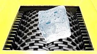 Big ice cube VS Shredder ！Can ice cubes be crushed quickly ?  You can never guess the final result ！