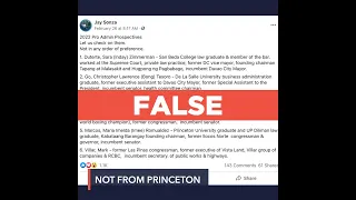 FALSE: Bongbong Marcos graduated from Princeton University