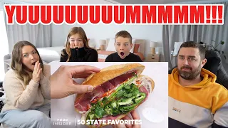 New Zealand Family Reacts to The Best Sandwiches in All 50 States! WE COULDN'T STOP DROOLING!!