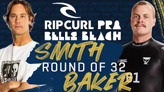 Jordy Smith vs Jackson Baker | Rip Curl Pro Bells Beach - Round of 32 Heat Replay