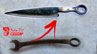 How to Make a Wrench Knife | Turn from old wrench into a amazing knife