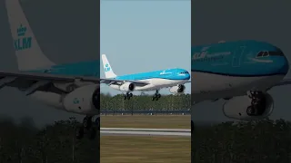 A330-300 KLM,Landing Düsseldorf,Germany,EDDL,X-Plane 12