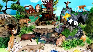 Fun Lake and Waterfall Dioramas - Jungle and Safari Animal Figurines