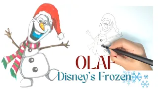 How to draw OLAF from Disney Frozen | Step by Step Tutorial