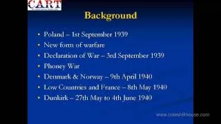 Operation Sealion - A Talk by Peter Antill. Oct 2011