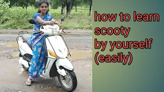 How to learn scooty without any help # learn scooty by yourself