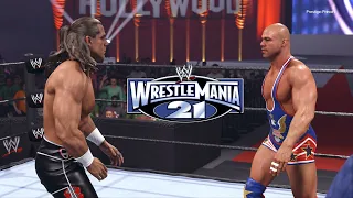 WWE 2K24 - Kurt Angle Vs Shawn Michaels FULL MATCH (Wrestlemania 21 Arena) - PS5