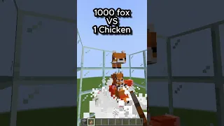 1000 foxes vs 1 Chicken #dream #minecraft #shorts