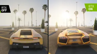 GTA V Ray Tracing On And Off Showcase And Enchanced Rain Weather