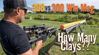 308 vs 300 Win Mag 💥 How Many Clays Will They Shoot Through? | Gould Brothers