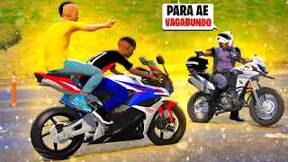 FUGA DA ROCAM COM MEU IRMAO NA GARUPA 😈🏍️ | GTA 5 VIDA REAL