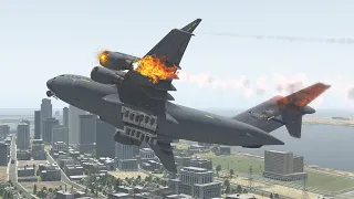 C-17 Globemaster Catches Fire During Take Off | X-Plane 11