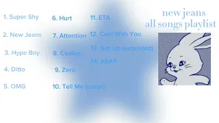 new jeans playlist all songs added