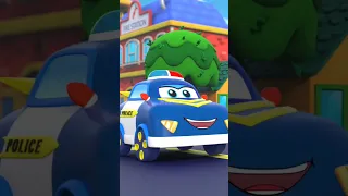 Wheels On The Police Car #shorts #cars #preschool #vehicles