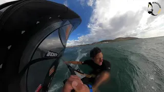 Windsurfing in the playground with friends...