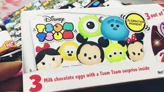 ASMR OPENING ZAINI | Disney Tsum Tsum Surprise Milk Chocolate Egg