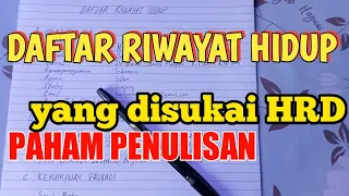 Daftar Riwayat Hidup 2023 Tulis Tangan