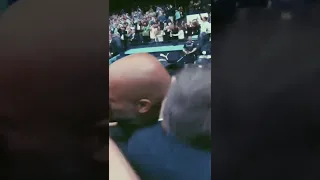 Celebration at the Etihad Stadium after Premier League title win