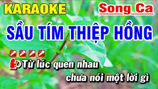 Karaoke Sầu Tím Thiệp Hồng Nhạc Sống Song Ca Beat Hay | Hoài Phong Organ