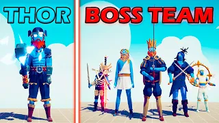 THOR TEAM vs BOSS UNITS TEAM - Totally Accurate Battle Simulator | TABS