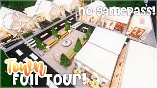 No Gamepass Town I Part 10 I Full Town Tour! I Bloxburg - iTapixca Builds