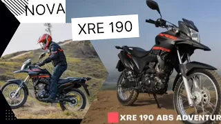 Nova XRE 190 2023 Preço , ficha técnica, consumo