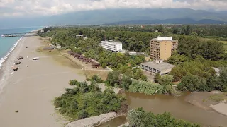 Пролетаем над Пицундой. Пансионат Сосновая роща. Абхазия.