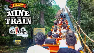 2023 Runaway Mine Train Roller Coaster On Ride 4K POV Six Flags Great Adventure