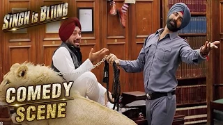 Akshay Funny Scene With Lion | Comedy Scene | Singh Is Bliing | Lara Dutta, Amy Jackson | HD