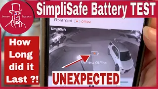 How long does SimpliSafe Outdoor Security Camera Battery Last - real life test