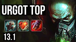 URGOT vs OLAF (TOP) | Rank 3 Urgot, 400+ games, 10/4/11, Dominating | KR Master | 13.1