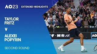 Taylor Fritz v Alexei Popyrin Extended Highlights | Australian Open 2023 Second Round