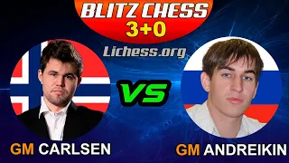 Magnus Carlsen vs Dmitry Andreikin | Blitz Chess Compilation | lichess.org