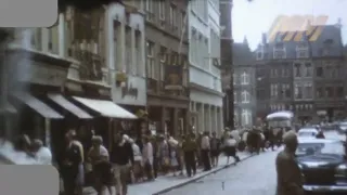 Coach holiday in Belgium, Bruges, Ghent and Brussels 1966 old cine film 069