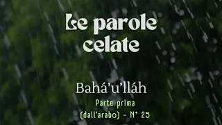 MeditAZIONE -  Le Parole Celate di Baháʼu'lláh - Parte prima  n° 25