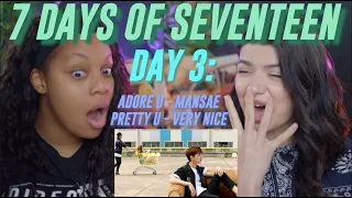 day 3/7: Adore u, Mansae, Pretty U and Very Nice reaction