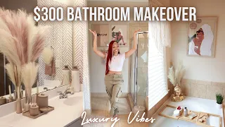 LUXURY BATHROOM MAKEOVER ON A BUDGET UNDER $300  | MASTER BATHROOM GIVING