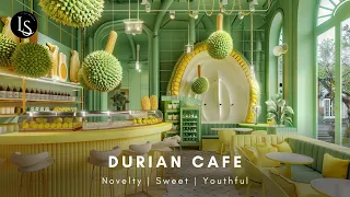 A Tropical Escape: Green and Yellow Durian Cafe Experience