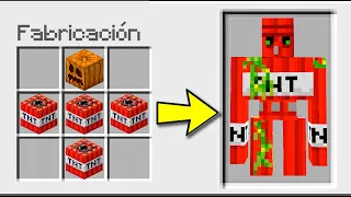 ¿CÓMO CRAFTEAR el GOLEM de TNT en MINECRAFT? 🔥😂 Crafteos 100% Imposibles con Invictor