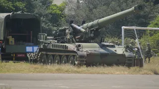 陸軍21砲指部M110A2自走砲龍崗大操場操演 小漢光戰備週