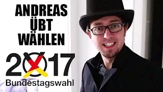 Bundestagswahl 2017 - Andreas übt Wählen