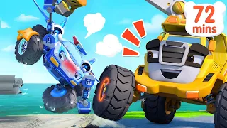 Police Car Vs Construction Truck | Who’s the Best Monster Car? | Kids Songs | BabyBus